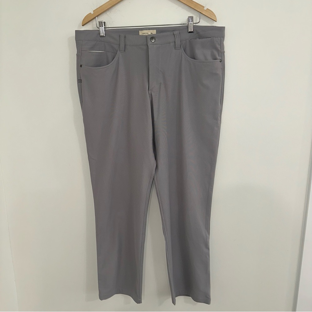 Men's RYE 51 the voyager techknit grey pants sz 36 #G4